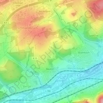 Mappa topografica Distelstück, altitudine, rilievo