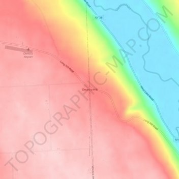 Mappa topografica Owasco Hill, altitudine, rilievo