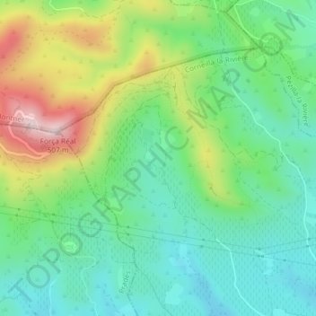 Mappa topografica Campells, altitudine, rilievo