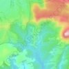 Mappa topografica Allén del Hoyo, altitudine, rilievo