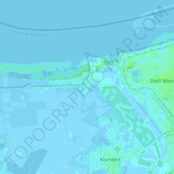 Mappa topografica Noordschans, altitudine, rilievo