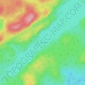 Mappa topografica Lac Wapus, altitudine, rilievo