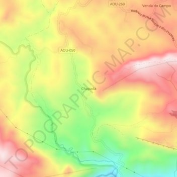 Mappa topografica Chapada, altitudine, rilievo