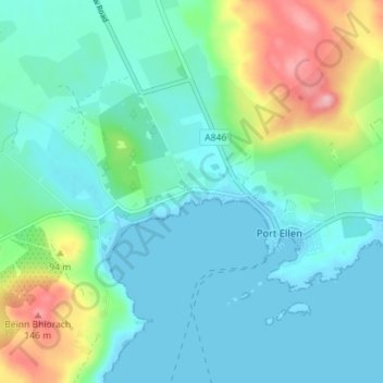 Mappa topografica Imeraval, altitudine, rilievo