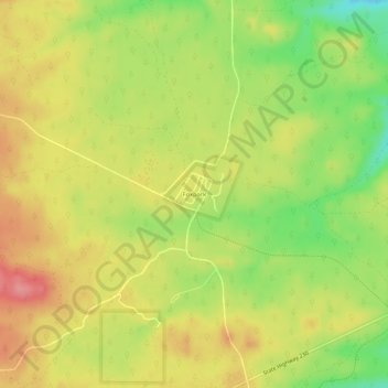 Mappa topografica Foxpark, altitudine, rilievo