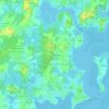 Mappa topografica Lann Kerguéro, altitudine, rilievo
