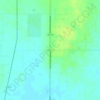 Mappa topografica Nadine, altitudine, rilievo
