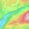 Mappa topografica Entre-les-Fourgs, altitudine, rilievo