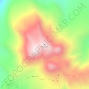 Mappa topografica Cerro Toco, altitudine, rilievo