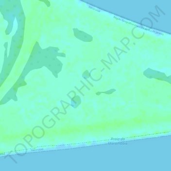 Mappa topografica Restinga da Marambaia, altitudine, rilievo