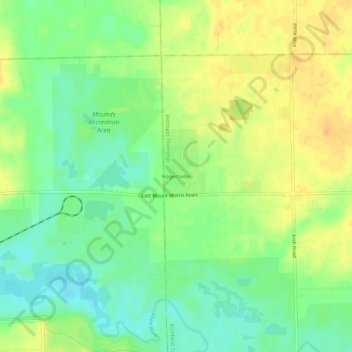 Mappa topografica Rogersville, altitudine, rilievo
