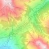 Mappa topografica Sestrières, altitudine, rilievo