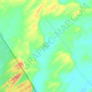 Mappa topografica Bhara, altitudine, rilievo