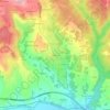 Mappa topografica La Marche, altitudine, rilievo