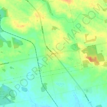 Mappa topografica Salford, altitudine, rilievo