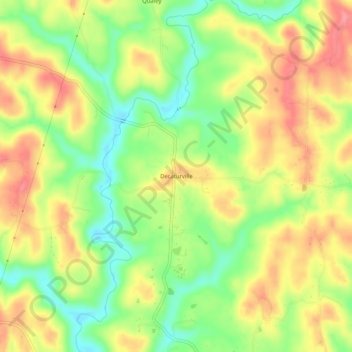 Mappa topografica Decaturville, altitudine, rilievo