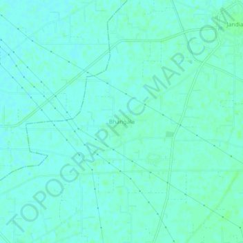 Mappa topografica Bhangala, altitudine, rilievo