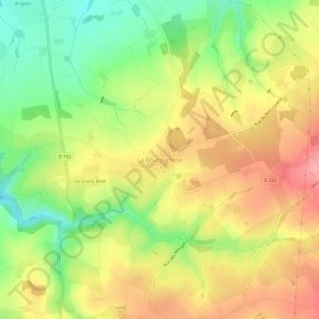 Mappa topografica La Boutouchère, altitudine, rilievo
