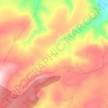 Mappa topografica Turnalı, altitudine, rilievo