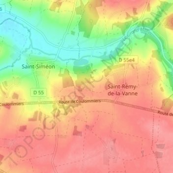 Mappa topografica Le Montcel, altitudine, rilievo
