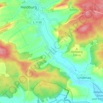Mappa topografica Einöd, altitudine, rilievo