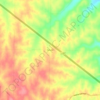 Mappa topografica Richville, altitudine, rilievo