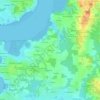 Mappa topografica Kervennic, altitudine, rilievo