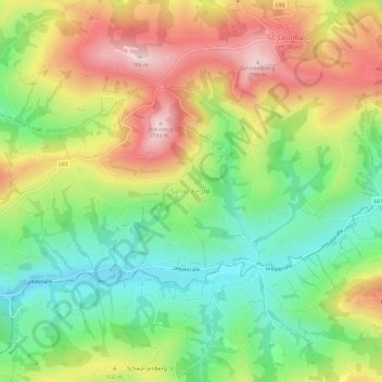 Mappa topografica Sankt Aegidi, altitudine, rilievo