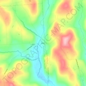 Mappa topografica Neath, altitudine, rilievo
