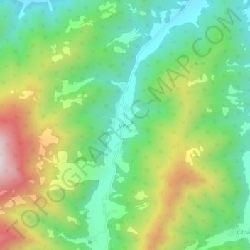 Mappa topografica Cihet, altitudine, rilievo