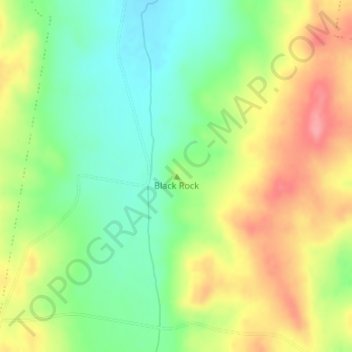 Mappa topografica Black Rock, altitudine, rilievo