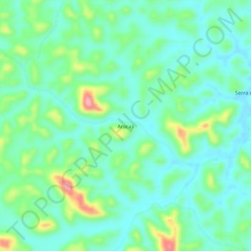 Mappa topografica Aracaji, altitudine, rilievo