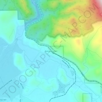 Mappa topografica Quincy Junction, altitudine, rilievo