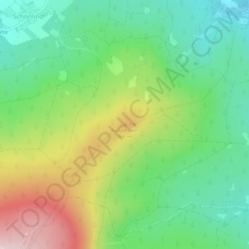 Mappa topografica Rudolfstein, altitudine, rilievo