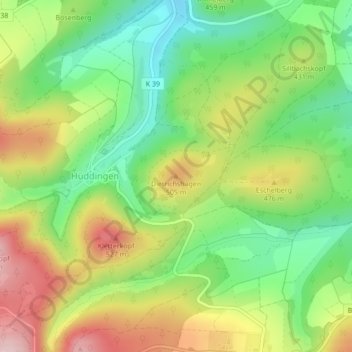 Mappa topografica Dietrichshagen, altitudine, rilievo