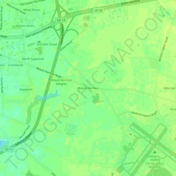 Mappa topografica Mount Hermon, altitudine, rilievo