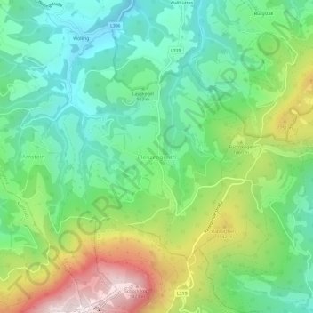 Mappa topografica Plenzengreith, altitudine, rilievo
