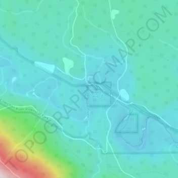 Mappa topografica Skutz Falls, altitudine, rilievo