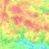 Mappa topografica Kergueris, altitudine, rilievo