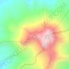 Mappa topografica Mount Dutton, altitudine, rilievo