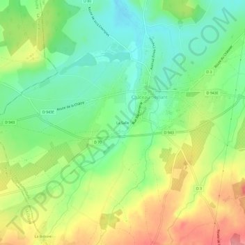 Mappa topografica La Salle, altitudine, rilievo