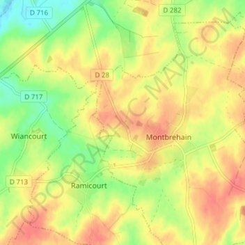 Mappa topografica L'Espagne, altitudine, rilievo