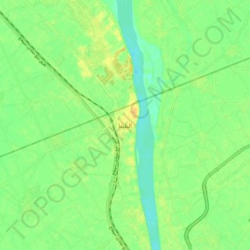 Mappa topografica البلينا, altitudine, rilievo