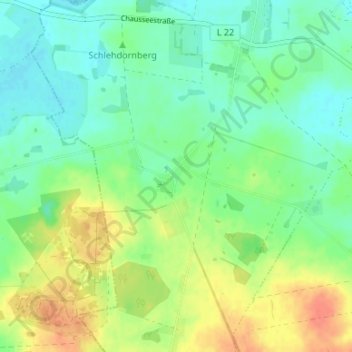 Mappa topografica Osterne, altitudine, rilievo