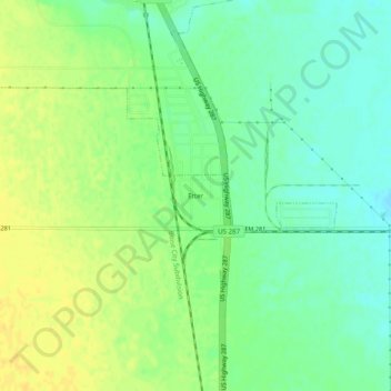 Mappa topografica Etter, altitudine, rilievo