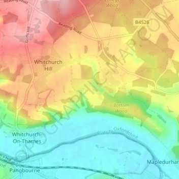 Mappa topografica Path Hill, altitudine, rilievo