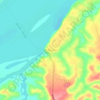 Mappa topografica Miritituba, altitudine, rilievo