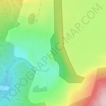 Mappa topografica Highland Valley, altitudine, rilievo