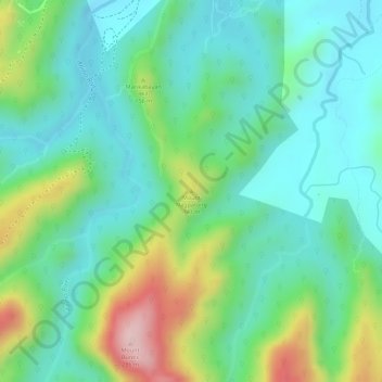 Mappa topografica Mount Nagpatong, altitudine, rilievo