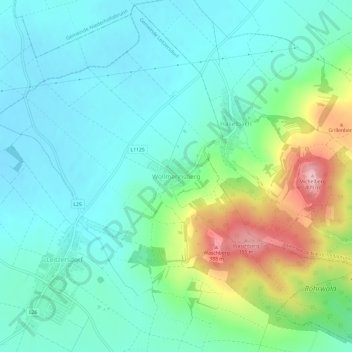 Mappa topografica Wollmannsberg, altitudine, rilievo